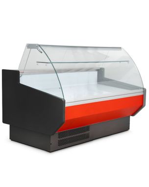 1.5m Curved Glass Serve Over Counter