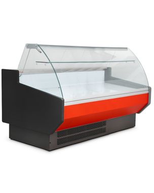 2m Curved Glass Serve Over Counter